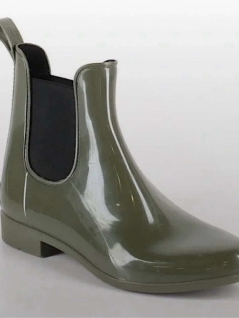 J. Crew Rubber Chelsea Ankle Pull-On Rain Boot  Size 9 waterproof fall spring
